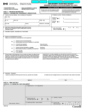 CBSA Informal Adjustment Request