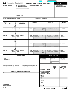 Drawback Claim Form K32