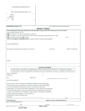 California Grant Deed