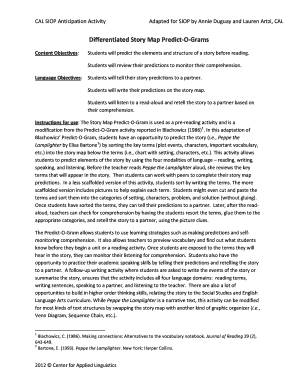Story Map Predict-O-Gram Activity