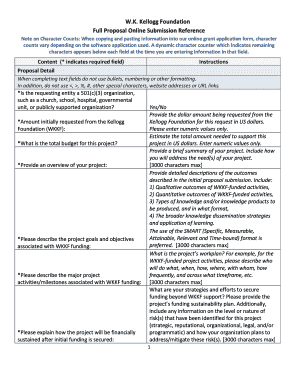 W.K. Kellogg Foundation Full Proposal Online Submission