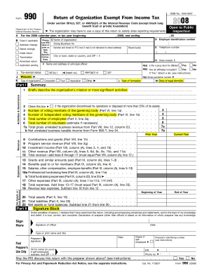 Form 990 Return of Organization Exempt From Income Tax