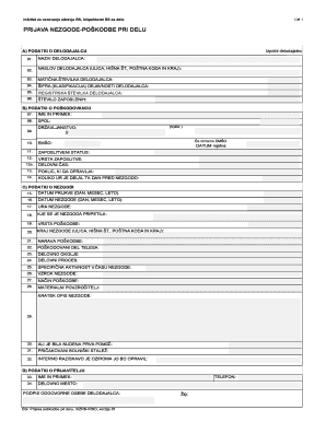 Slovenia Workplace Injury Report Form