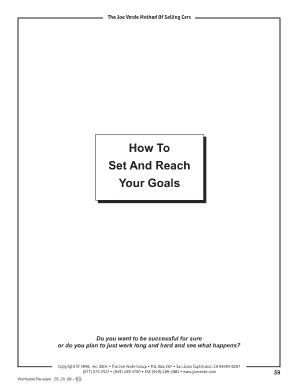 The Joe Verde Method Of Selling Cars Workbook
