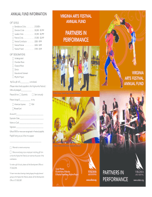 Virginia Arts Festival Annual Fund Donation Form