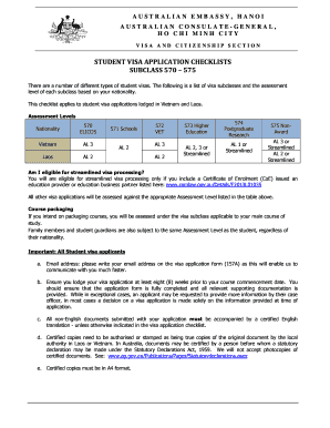 Australian Student Visa Application Checklist