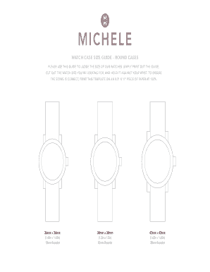 Fillable Online WATCH CASE SIZE GUIDE - ROUND CASES Fax Email Print ...
