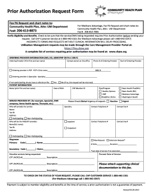 Prior Authorization Request Form