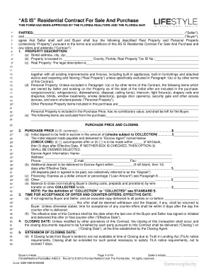 Florida AS IS Residential Contract For Sale And Purchase