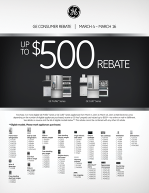 GE Appliance Rebate Form