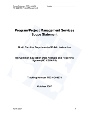 NCDPI NC CEDARS Program/Project Management Services - ITS - its state nc