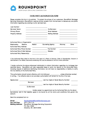 Third Party Authorization Form