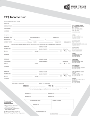 TT Income Fund Application Form