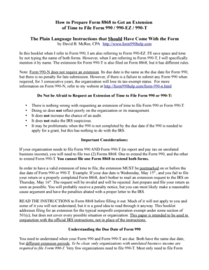 Form 8868 Extension Instructions