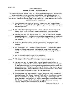 pet adoption contract legal fill print download online samples
