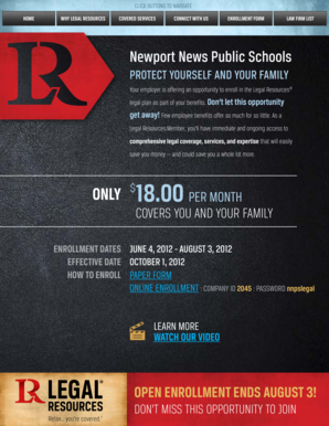 Legal Resources Enrollment Form