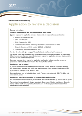 Queensland Civil and Administrative Tribunal Application to Review a Decision