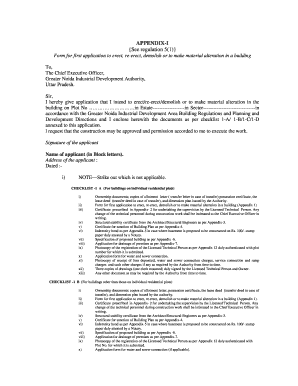 Building Construction Application Form