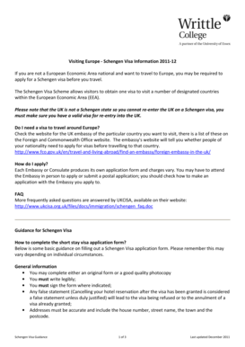 Schengen Visa Application Form