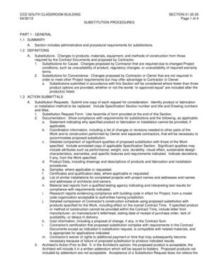 Construction Substitution Request Form