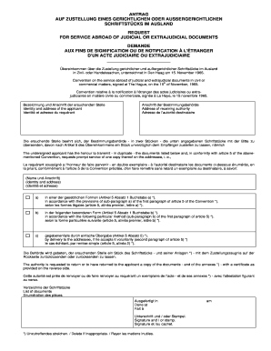 Request for Service Abroad of Judicial or Extrajudicial Documents