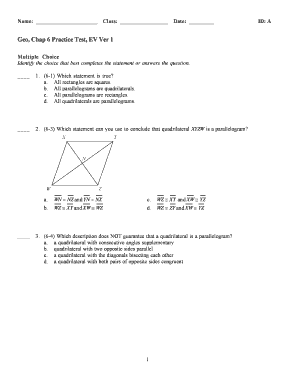 Geo Chapter 6 Practice Test