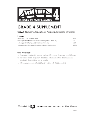 Grade 4 Fraction Worksheets
