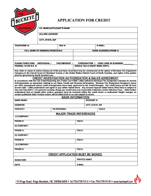 Credit Application Form
