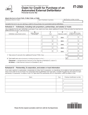 New York IT-250 Form