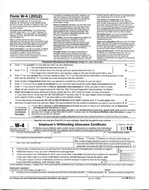 Form W-4 Employee's Withholding Allowance Certificate