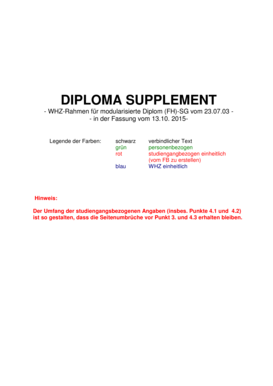 Diploma Supplement Form