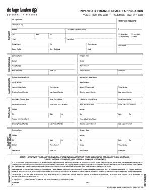 Inventory Finance Dealer Application