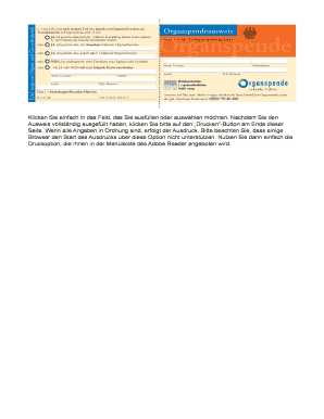 Organspendeausweis