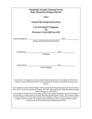 2012 Annual Operating Instructions Brennan Creek onoff CH Allotment - fs usda