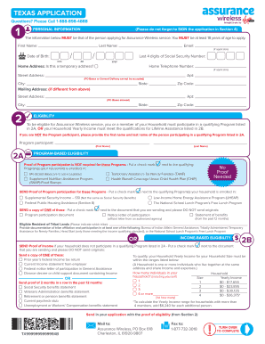 Texas Assurance Wireless Application