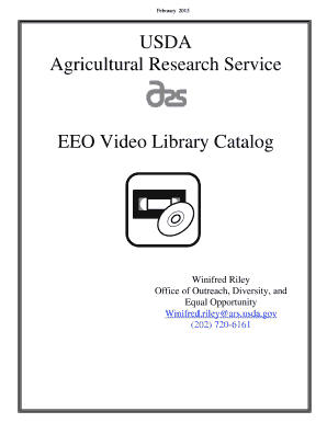 USDA Agricultural Research Service EEO Video Library Catalog - ars usda