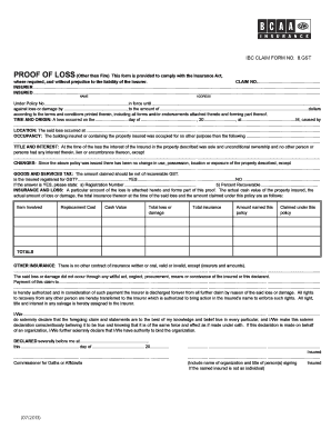 IBC Claim Form No. 8.GST