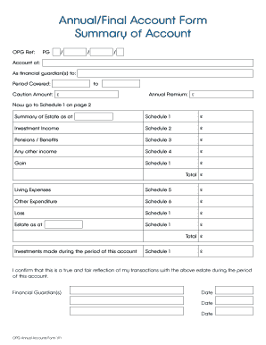 OPG Annual Accounts Form