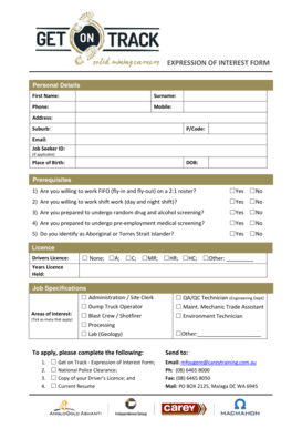 Expression of Interest Form