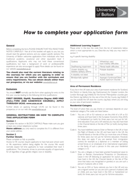 University of Bolton Application Form