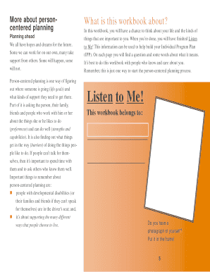 Person-Centered Planning Workbook