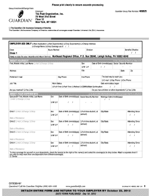 Guardian Group Dental Enrollment Form