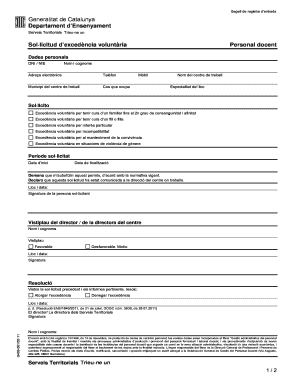 Catalonia Teacher Leave Request Form
