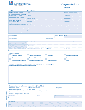 Cargo Claim Form