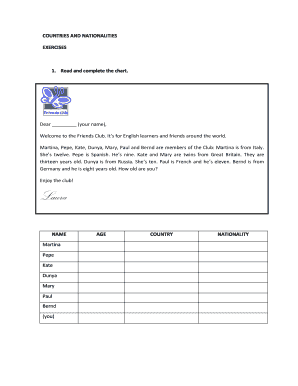 Friends Club Welcome Letter