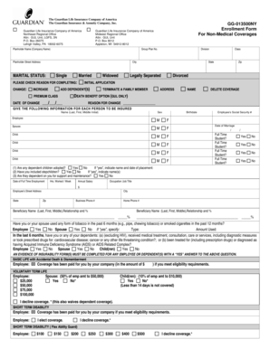 Guardian Life Insurance Enrollment Form