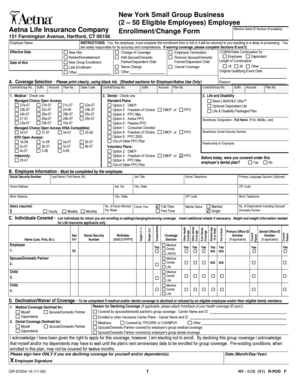 New York Small Group Business Employee Enrollment Form