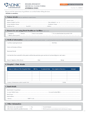 Medical Claim Reimbursement Form