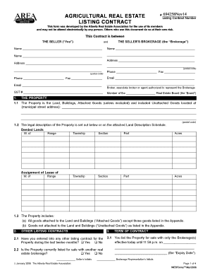 Agricultural Real Estate Listing Contract