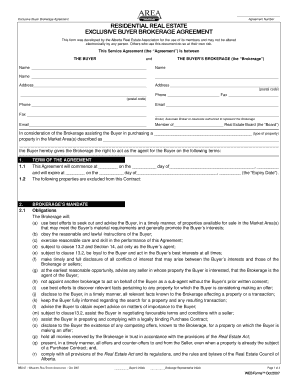 Exclusive Buyer Brokerage Agreement